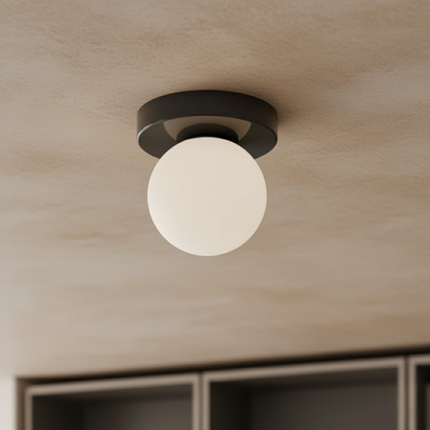 Nordic Minimalist | Wall & Ceiling Light with Frosted Glass Globe | Versatile Fixture for Modern Decor 4