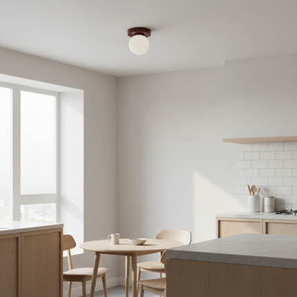 Nordic Minimalist | Wall & Ceiling Light with Frosted Glass Globe | Versatile Fixture for Modern Decor 5