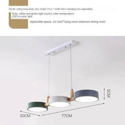 Nordic Multi-Light Flush Ceiling Light with Iron & Wood Accents | Modern Design for Warm Illumination 1