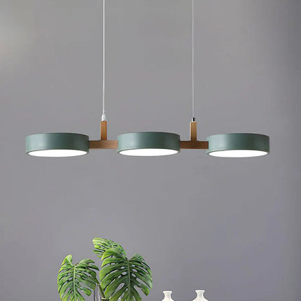 Nordic Multi-Light Flush Ceiling Light with Iron & Wood Accents | Modern Design for Warm Illumination 10