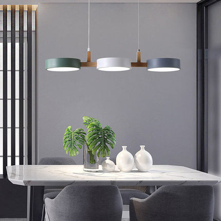 Nordic Multi-Light Flush Ceiling Light with Iron & Wood Accents | Modern Design for Warm Illumination 11