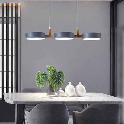 Nordic Multi-Light Flush Ceiling Light with Iron & Wood Accents | Modern Design for Warm Illumination 12