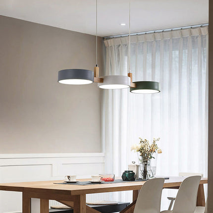Nordic Multi-Light Flush Ceiling Light with Iron & Wood Accents | Modern Design for Warm Illumination 2