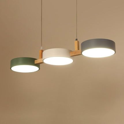 Nordic Multi-Light Flush Ceiling Light with Iron & Wood Accents | Modern Design for Warm Illumination 4