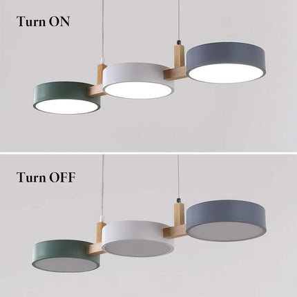 Nordic Multi-Light Flush Ceiling Light with Iron & Wood Accents | Modern Design for Warm Illumination 5
