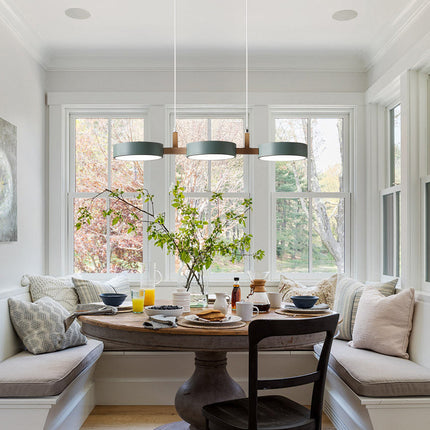 Nordic Multi-Light Flush Ceiling Light with Iron & Wood Accents | Modern Design for Warm Illumination 7