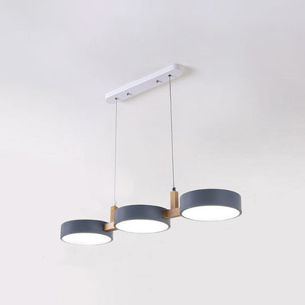 Nordic Multi-Light Flush Ceiling Light with Iron & Wood Accents | Modern Design for Warm Illumination 8