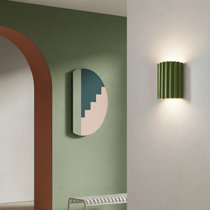 Nordic Pleated Resin Wall Sconce | Modern Ribbed LED Lamp for Soft Ambience 4