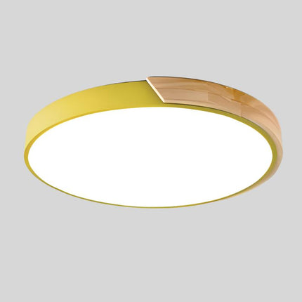 Nordic Wood Flush Mount Ceiling Light with Warm Glow | Elegant LED Design for Cozy Ambiance 13