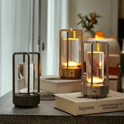 NordicaGlow | Scandinavian Wireless LED Table Lamp with Touch Control | Dimmable Lighting for Cozy Ambiance 0