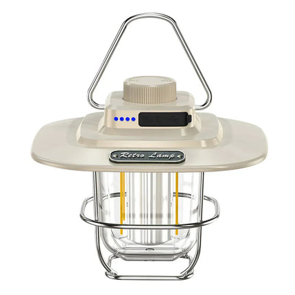 NostalgiaGlow | Retro LED Camping Lantern with Rechargeable Battery | Adjustable Lighting for Cozy Outdoor Ambiance 2