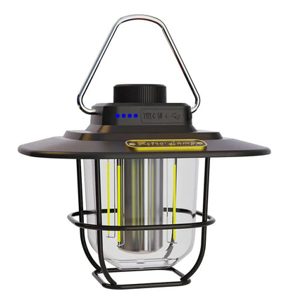 NostalgiaGlow | Retro LED Camping Lantern with Rechargeable Battery | Adjustable Lighting for Cozy Outdoor Ambiance 6