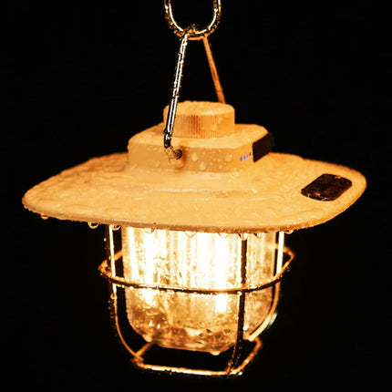 NostalgiaGlow | Retro LED Camping Lantern with Rechargeable Battery | Adjustable Lighting for Cozy Outdoor Ambiance 7