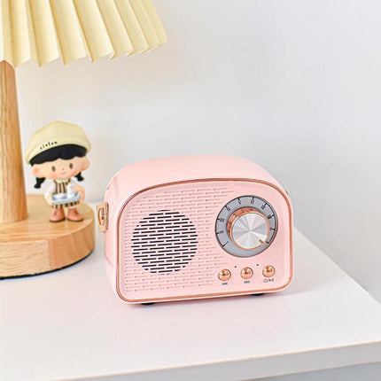 NostalgiaWave | Retro Bluetooth Speaker with Vintage Radio Design & Immersive Sound | Portable Music Companion for Timeless Style 1