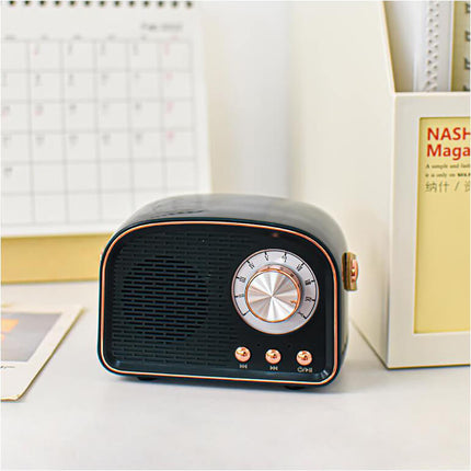 NostalgiaWave | Retro Bluetooth Speaker with Vintage Radio Design & Immersive Sound | Portable Music Companion for Timeless Style 5