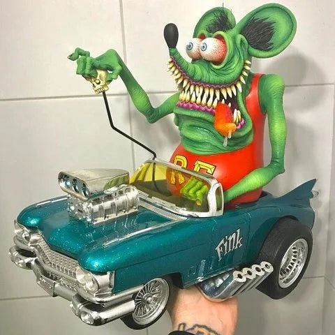 Nostalgic Collectible Toy | Rat Fink Model with Handcrafted Details | Unique Vintage Americana for Halloween Decor 0