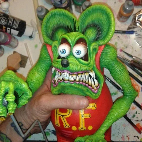 Nostalgic Collectible Toy | Rat Fink Model with Handcrafted Details | Unique Vintage Americana for Halloween Decor 1
