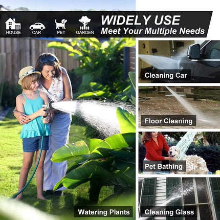NozzleJet | High Pressure Hose Nozzle with 9 Spray Patterns | Ergonomic Design for Effortless Watering 2