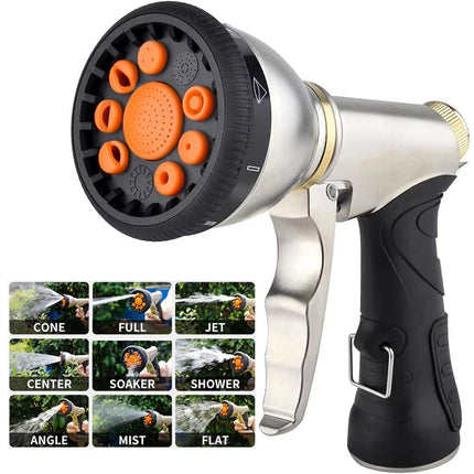 NozzleJet | High Pressure Hose Nozzle with 9 Spray Patterns | Ergonomic Design for Effortless Watering 4