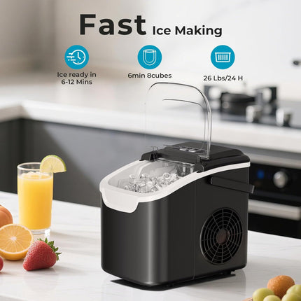 Nugget Ice Maker | Portable Countertop Ice Machine with Fast Production | Compact Design for Home and Office 2