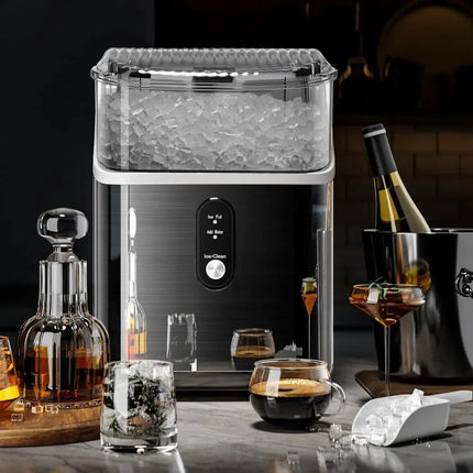 Nugget Ice Maker | Portable Countertop Ice Machine with Self-Cleaning Function | Compact Design for Quick Ice Production 2