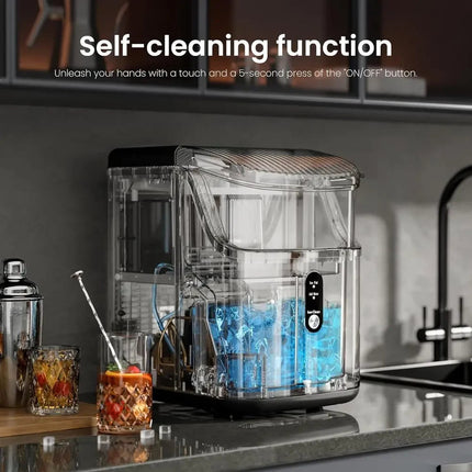 Nugget Ice Maker | Portable Countertop Ice Machine with Self-Cleaning Function | Compact Design for Quick Ice Production 3