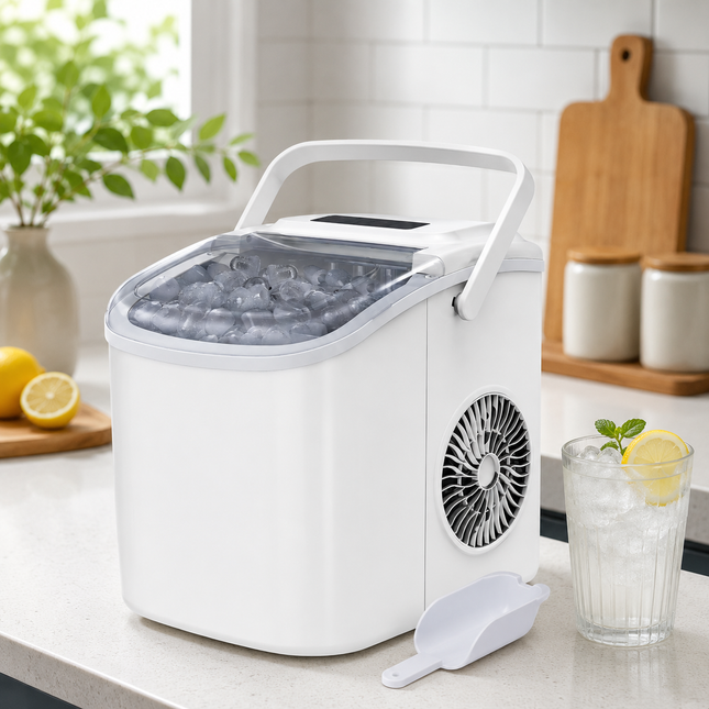 Nugget Ice Maker | Portable Countertop Ice Machine with Self-Cleaning Function | Efficient Ice Production for Home and Office 1