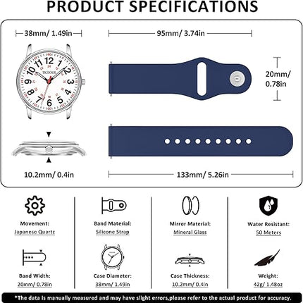 Nurses Watch with Luminous Dial & Second Hand | Waterproof Design for Accurate Timekeeping 3
