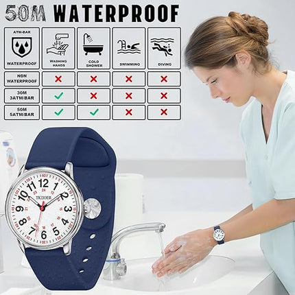 Nurses Watch with Luminous Dial & Second Hand | Waterproof Design for Accurate Timekeeping 5