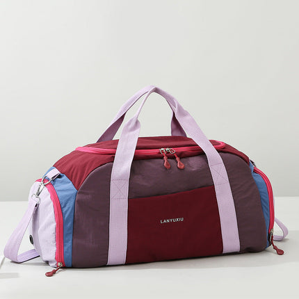 Gym Bag for Men and Women, Sports Duffle Bag with Shoulder Strap, Travel Bag for Weekend Trips with Side Pockets