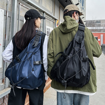 Sporty Sling Backpack with Adjustable Straps, Crossbody Sling Bag with Side Pockets