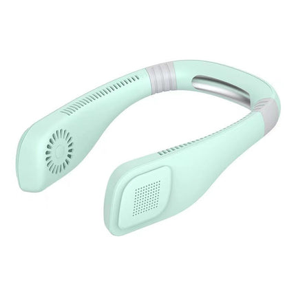 Neck Fan with Bluetooth Speaker, Rechargeable Portable Fan with Multiple Speeds