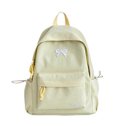 School Backpacks with Bow Embossing, Water Resistant Laptop Backpack for Work and Day Trips
