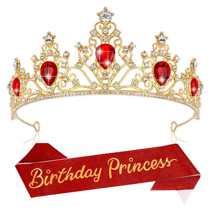 Princess Crown for Girls, Metal Crown with Sparkling Crystals for Kids Party – image 11