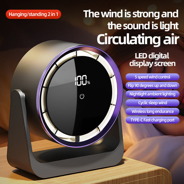 Desk Fan, Wall Mounted Fan with 5 Speeds
