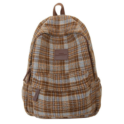 Plaid Hiking Backpack for School, Rucksack – image 8