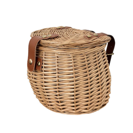 Front Bike Basket with Removable Cover, Wicker Bike Basket