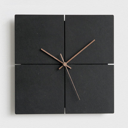 Modern Wall Clock for Living Room, 12 Inch Silent Analog Clock with Walnut Hands, Minimalist Wall Decor