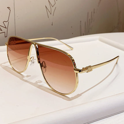 Oversized Sunglasses, Luxury Metal Frame Sunglasses – image 7