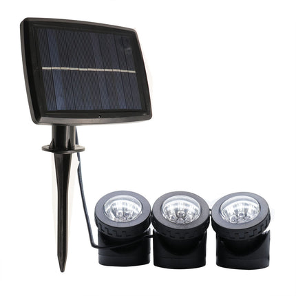 Solar Garden Spotlights, Solar Powered Landscape Lighting with Ground Stake