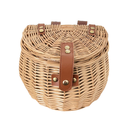 Front Bike Basket with Removable Cover, Woven Bicycle Bag for Handlebars – image 5
