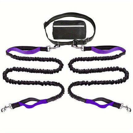 Hands Free Dog Leash, Waist Dog Leash with Belt and Bag – image 29