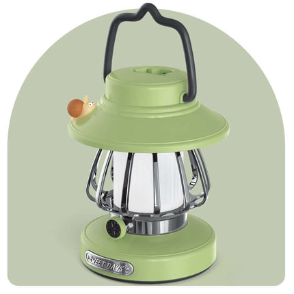 Portable Night Light Rechargeable, Retro Camping Light for Outdoor, USB Rechargeable Lamp, Vintage Camping Lamp
