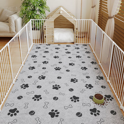 Non Slip Dog Mat with Bone and Paw Print, Washable Dog Food Mat for Home and Kennel – image 5