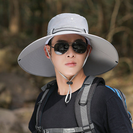 Wide Brim Sun Hat with UV Protection, Hiking Hat with Adjustable Chin Strap – image 7