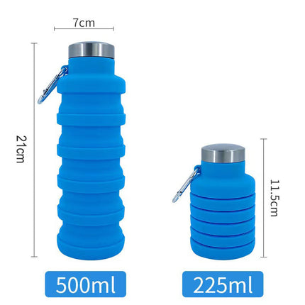 Foldable Silicone Water Bottle with Carabiner for Travel – image 14