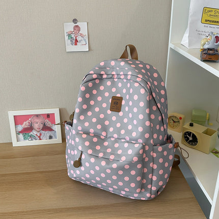 Polka Dot Backpack for School, Lightweight Travel Backpack with Multiple Compartments – image 6