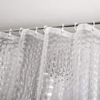 Fabric Shower Curtains, Waterproof Shower Curtain with Textured Design