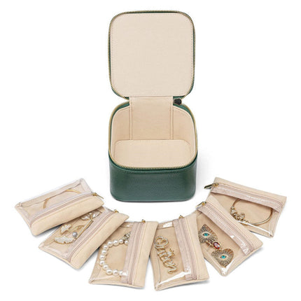Jewelry Organizer Bag with Transparent Compartments, Travel Jewelry Case – image 6