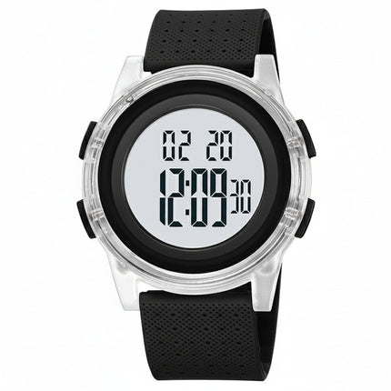 Mens Watches, Ultra Thin Digital Watch for Men with Stainless Steel Band, Waterproof Sports Watch with Chronograph